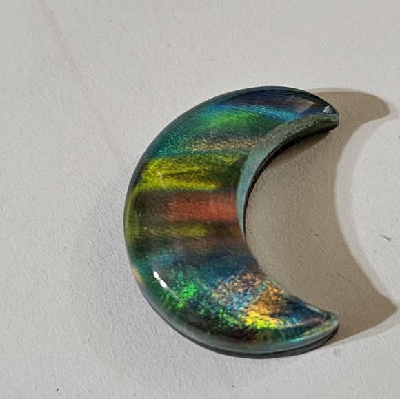 Stunning Certified Fire Opal Doublet Moon Cabachon 🌙 - Picture 2 of 7